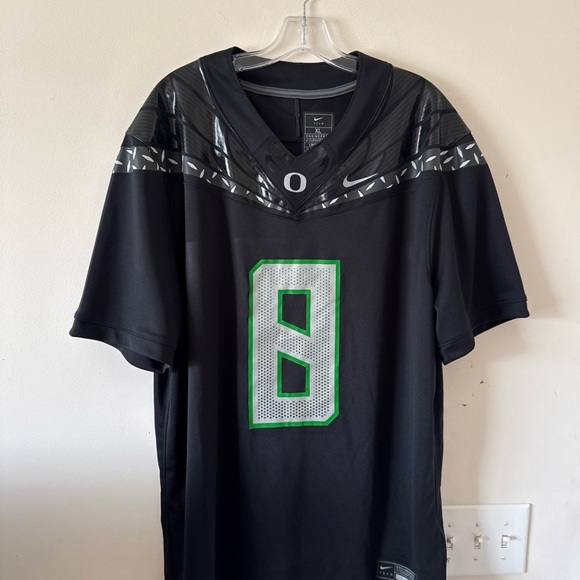 Nike Black and Green Men's Jersey